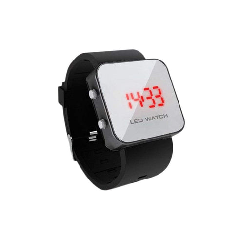 AussieSuperStore Homeware Supplies SOFTech - LED Mirror Silicone Watch Black SOFTech - LED Mirror Silicone Watch Black | Unisex Fashion Watches CBMIRLEDWTCHBLK